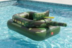 Inflatable Tank Pool Float with Water Cannon – Kids Ride-On Squirt Toy