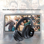 Wireless Bluetooth 6.0 Headphones with AI Translation – 100+ Languages, LED Screen