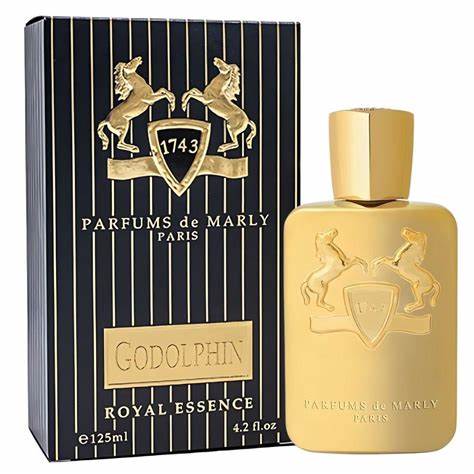 Gold Parfums de Marly bottle and packaging on a white background