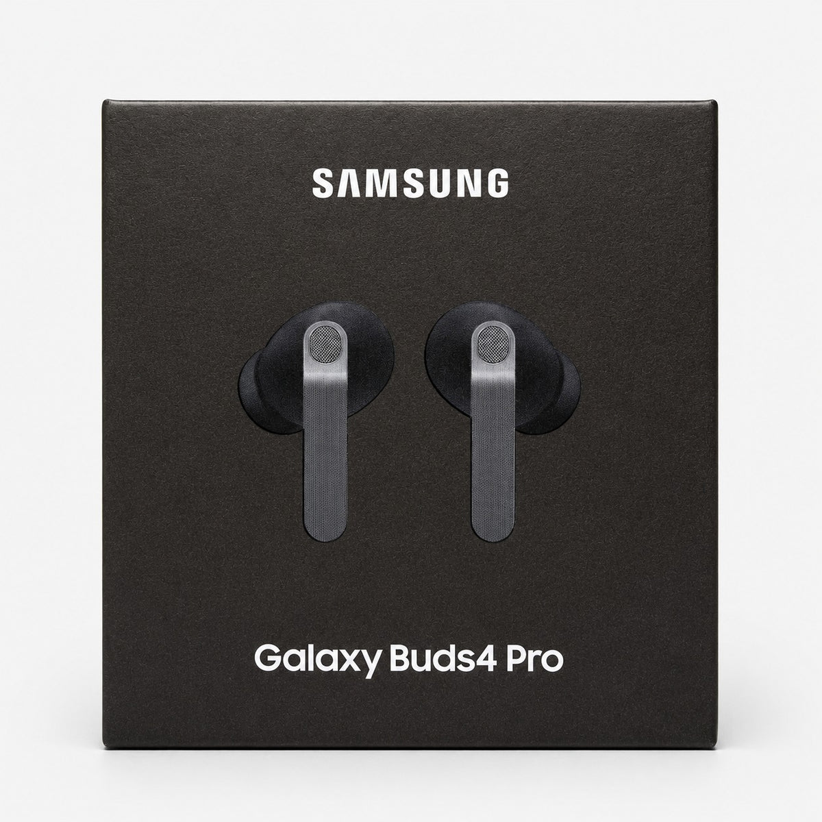Samsung Galaxy Buds4 Pro wireless Bluetooth earbuds in black retail box