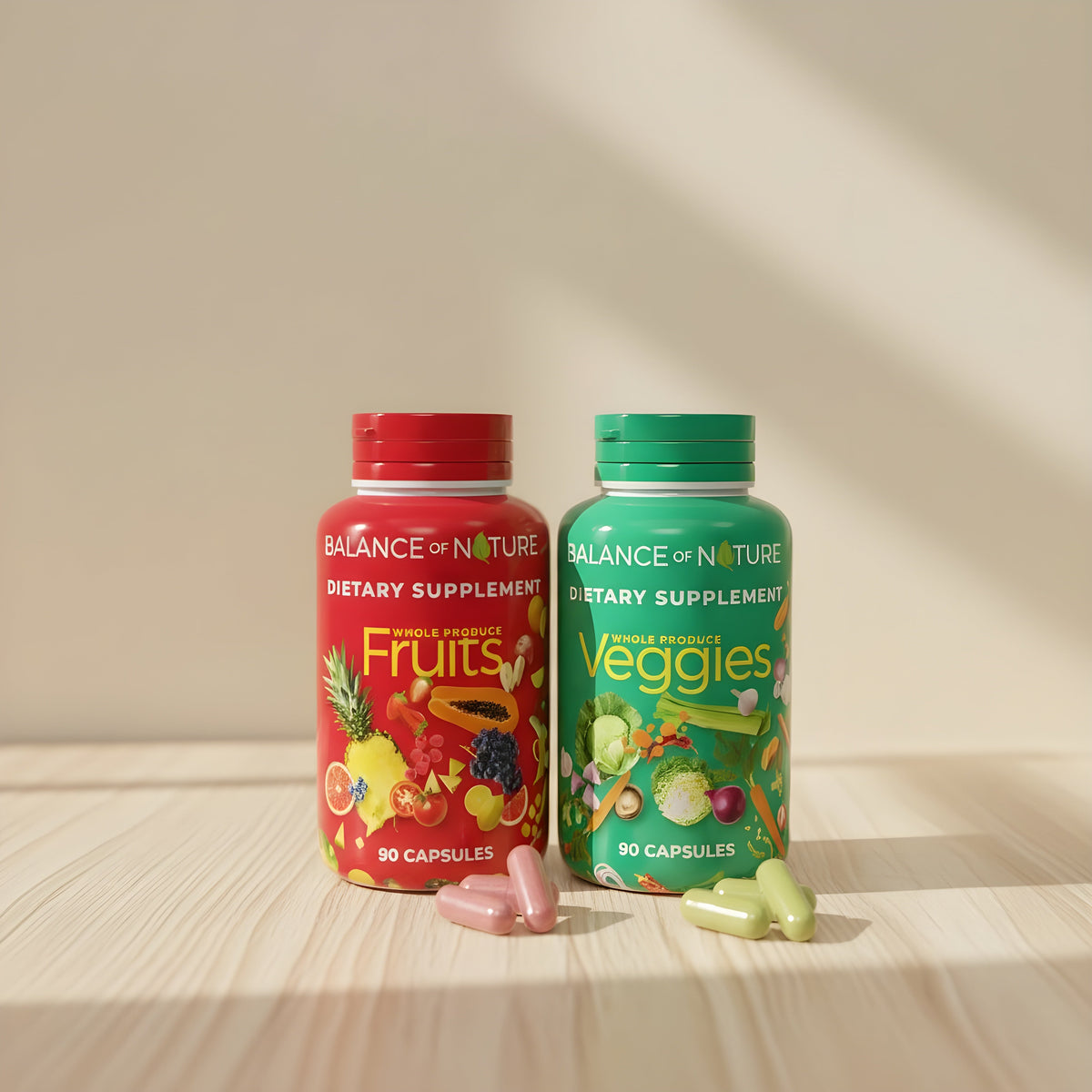 Nature’s Fruits & Veggies Balance Dietary Supplement – 2 Pack (90 Capsules Each MY MODERN MART