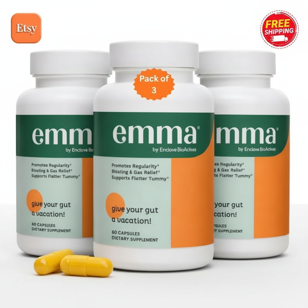 Emma Relief Gut Health Supplement – 3 Pack (180 Capsules) | KONSCIENS KETO MY MODERN MART