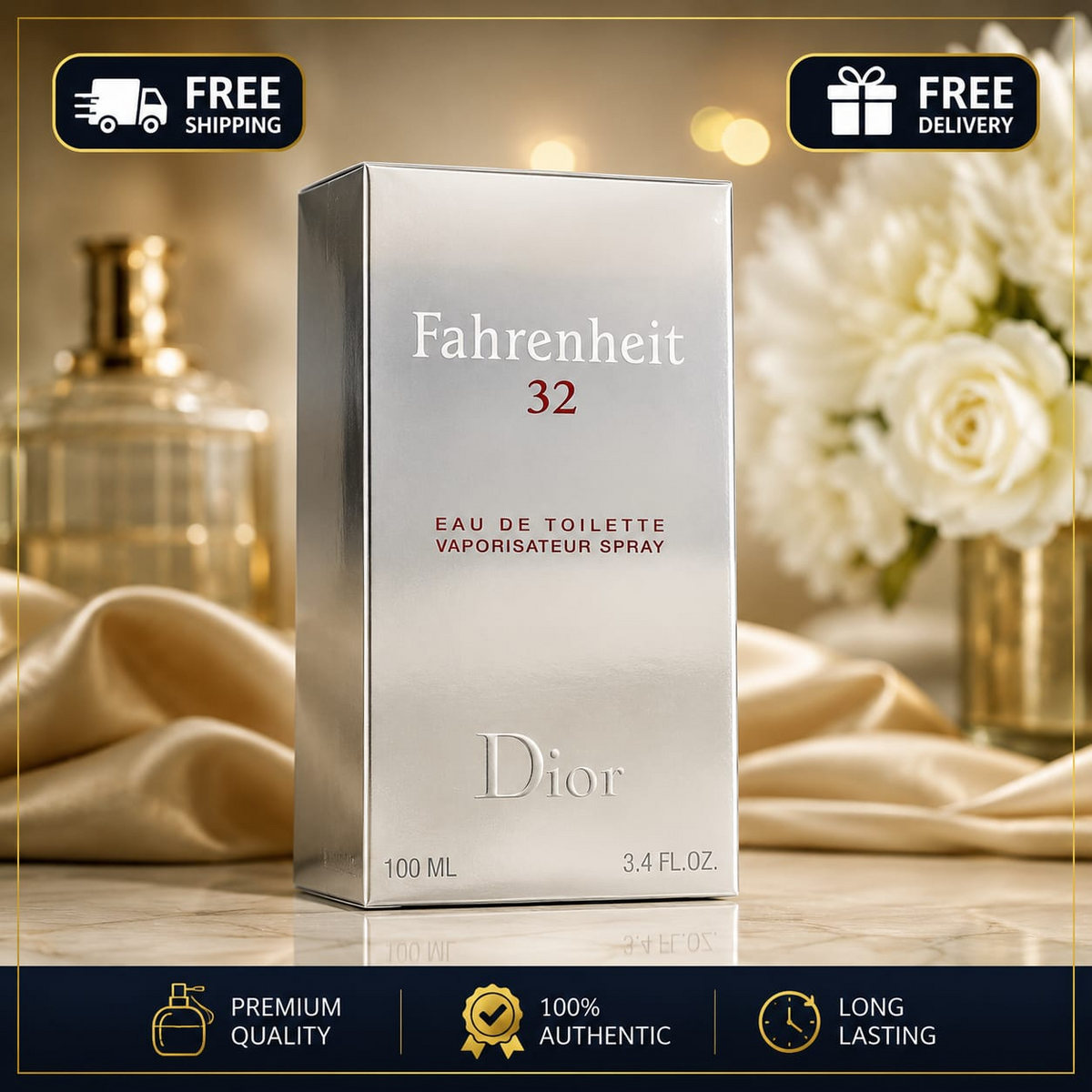 Dior Fahrenheit 32 Eau de Toilette Spray for Men 100ml (3.4 fl oz) MY MODERN MART