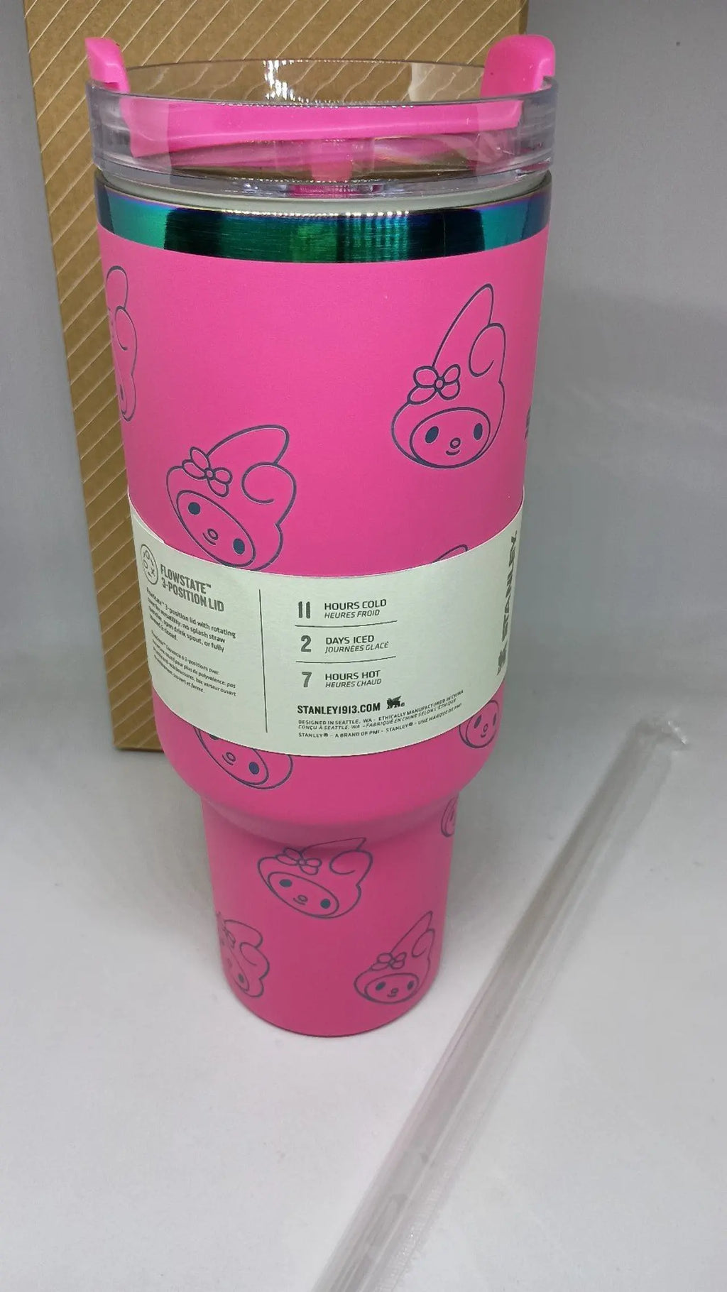 Stanley x Sanrio My Melody 40oz Quencher H2.0 Tumbler – Hot Pink