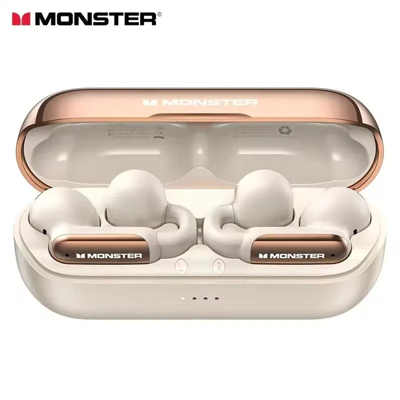 Monster Open AC601 open-ear wireless earbuds with charging case