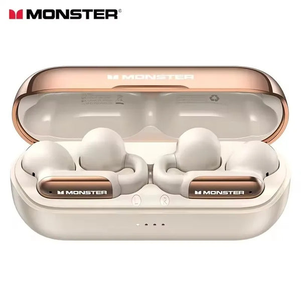 Monster Open AC601 open-ear wireless earbuds with charging case