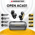 Monster Open AC601 Open-Ear Wireless Earbuds – Bluetooth 5.4, 39H Battery
