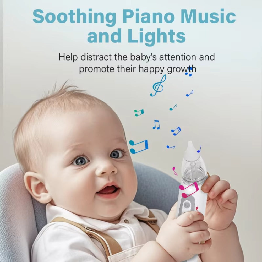 Electric Baby Nasal Aspirator – Rechargeable Nose Sucker & Snot Sucker for Baby and Toddler, 3 Suction Levels, Soft Silicone Tips & Music MY MODERN MART