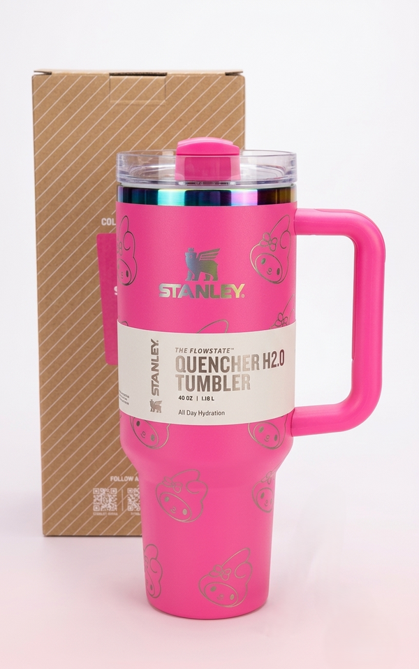 Stanley x Sanrio My Melody 40oz Quencher tumbler in Hot Pink